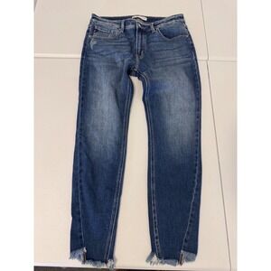KanCan Maurices‎ Medium Wash Frayed Hem Skinny Jeans Size 30 Style 211014 u3